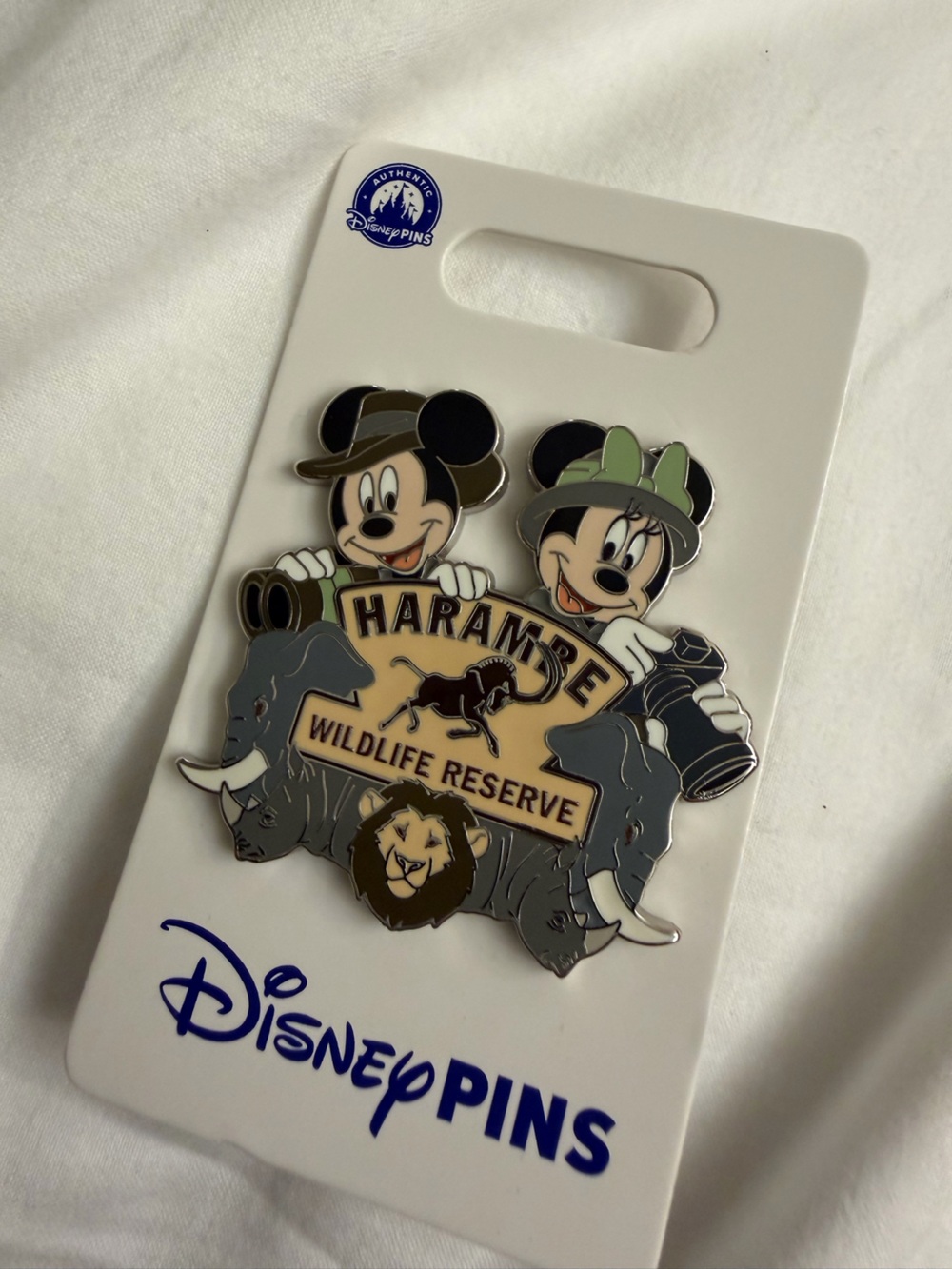 Disney Harambe Wildlife Reserve Mickey & Minnie Enamel Pin
